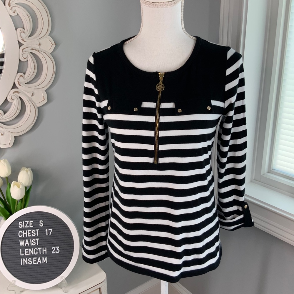 Anne Klein Sport Top with Roll Up Sleeves